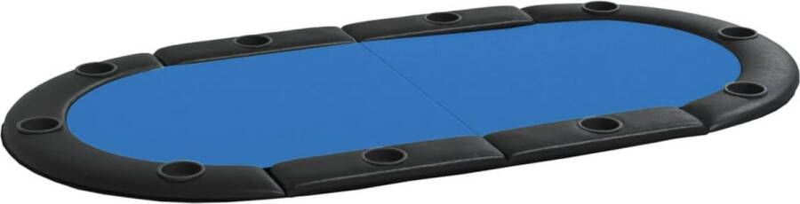 VidaXL -Pokertafelblad-voor-10-spelers-inklapbaar-208x106x3-cm-blauw