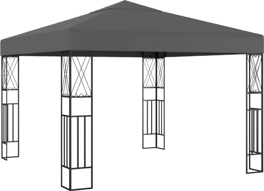 VidaXL -Prieel-3x3-m-stof-antraciet
