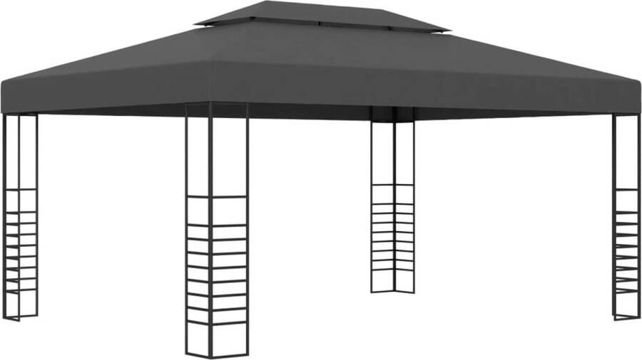 VIDAXL Tuinpaviljoen Antraciet 3 X 4 M Paviljoen