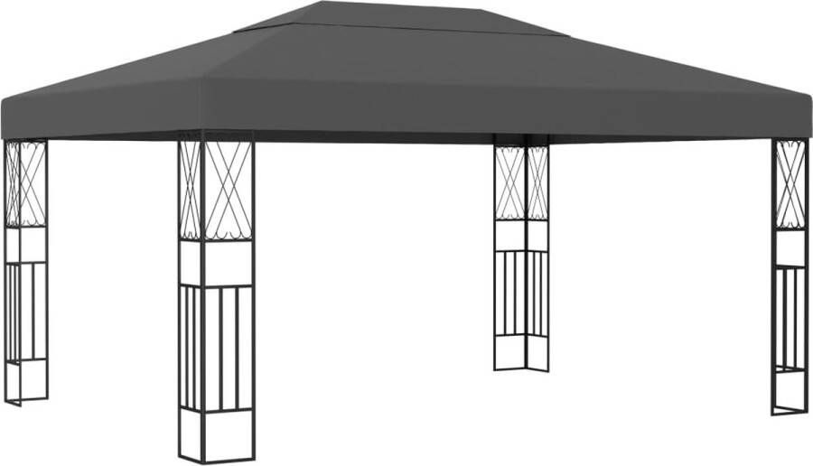 VidaXL -Prieel-3x4-m-stof-antraciet