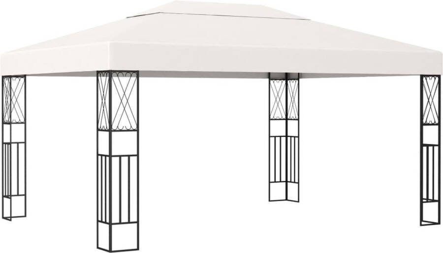 VidaXL -Prieel-3x4-m-stof-crème