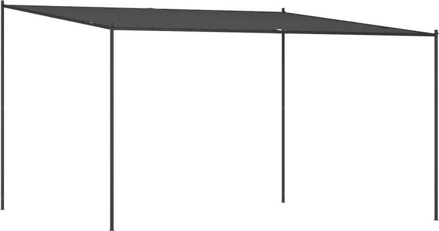 VidaXL Prieel 4x4 m 180 g m² stof en staal antracietkleurig
