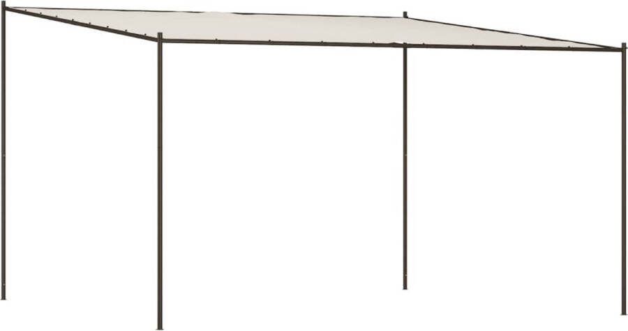 VidaXL Prieel 4x4 m 180 g m² stof en staal wit
