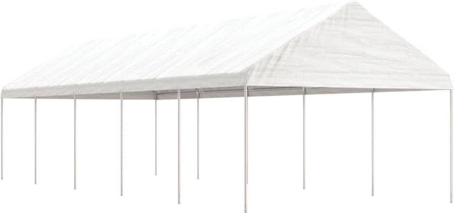 VidaXL -Prieel-met-dak-11 15x4 08x3 22-m-polyetheen-wit