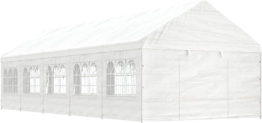 VidaXL -Prieel-met-dak-11 15x4 08x3 22-m-polyetheen-wit