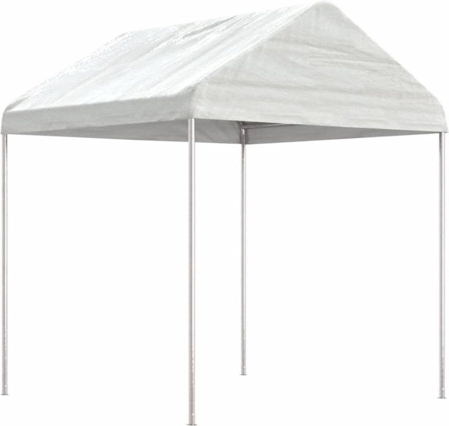 VidaXL -Prieel-met-dak-2 28x2 23x2 69-m-polyetheen-wit