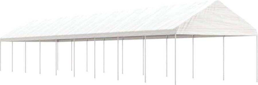 VidaXL -Prieel-met-dak-20 07x4 08x3 22-m-polyetheen-wit
