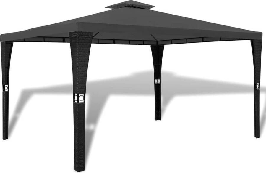 VidaXL Tuinpaviljoen met dak 3x4 m donkergrijs