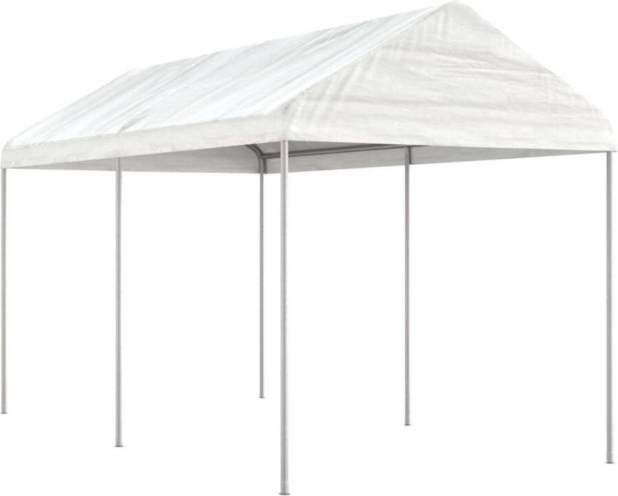 VidaXL -Prieel-met-dak-4 46x2 28x2 69-m-polyetheen-wit