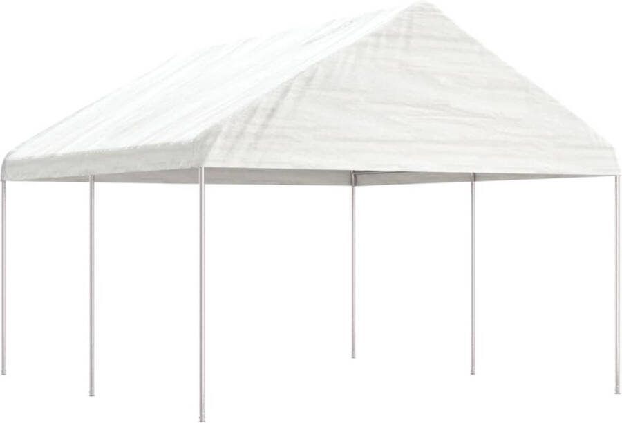 VidaXL -Prieel-met-dak-4 46x4 08x3 22-m-polyetheen-wit