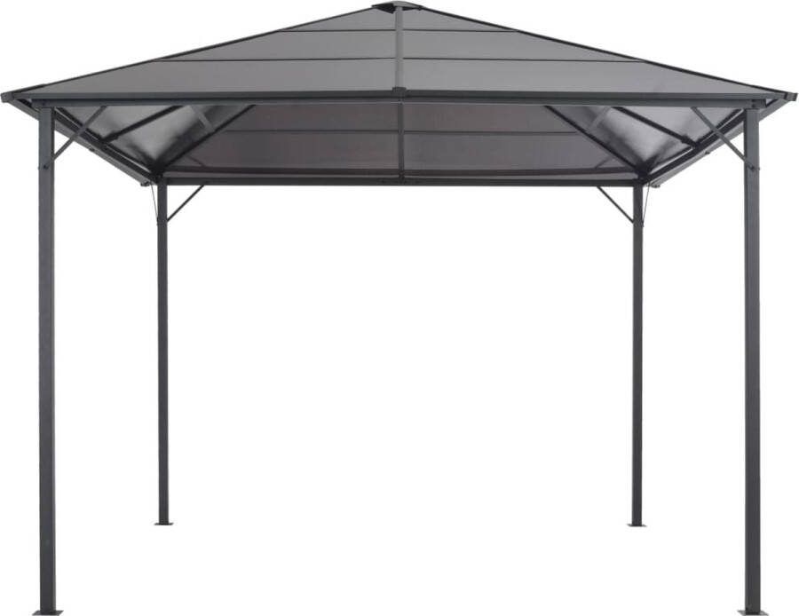 VidaXL -Prieel-met-dak-4x3x2 6-m-aluminium-zwart