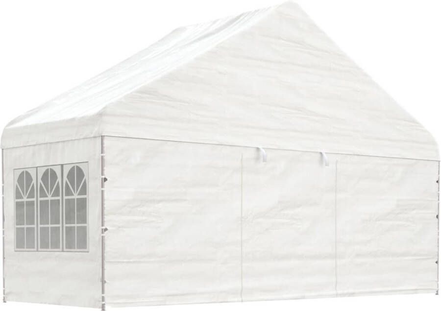 VidaXL -Prieel-met-dak-5 88x2 23x3 75-m-polyetheen-wit