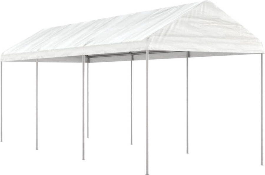 VidaXL -Prieel-met-dak-6 69x2 28x2 69-m-polyetheen-wit