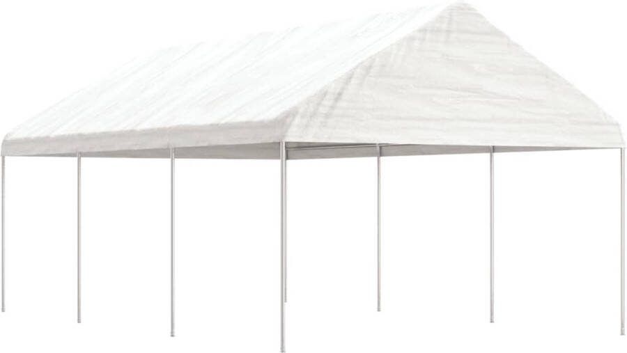 VidaXL -Prieel-met-dak-6 69x4 08x3 22-m-polyetheen-wit