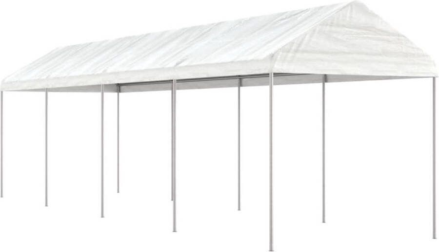 VidaXL -Prieel-met-dak-8 92x2 28x2 69-m-polyetheen-wit