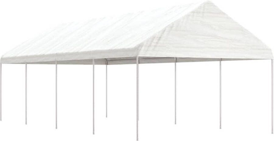 VidaXL -Prieel-met-dak-8 92x4 08x3 22-m-polyetheen-wit