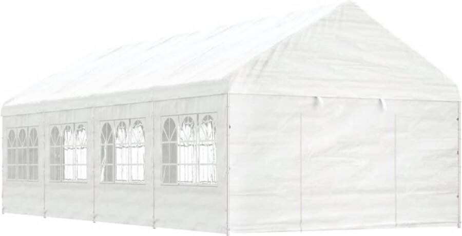 VidaXL -Prieel-met-dak-8 92x4 08x3 22-m-polyetheen-wit
