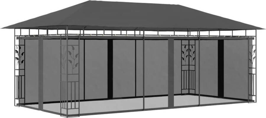 VidaXL -Prieel-met-klamboe-6x3x2 73-m-antraciet
