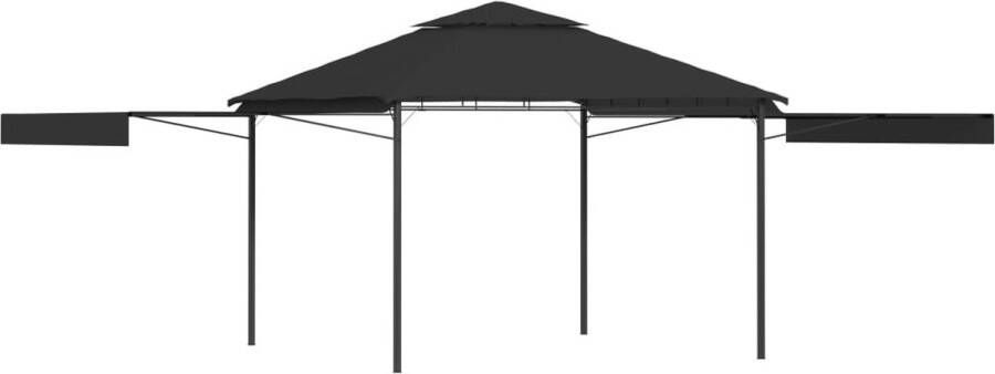 VidaXL -Prieel-met-uitschuifbare-daken-180-g m²-3x3x2 75-m-antraciet