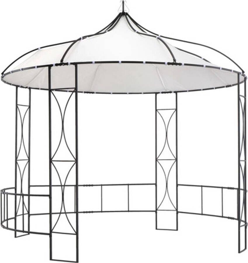 VidaXL -Prieel-rond-300x290-cm-wit