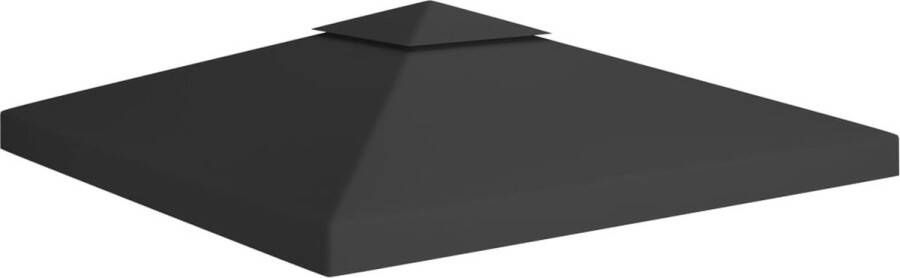 VidaXL -Prieeldak-2-laags-310-g m²-3x3-m-zwart