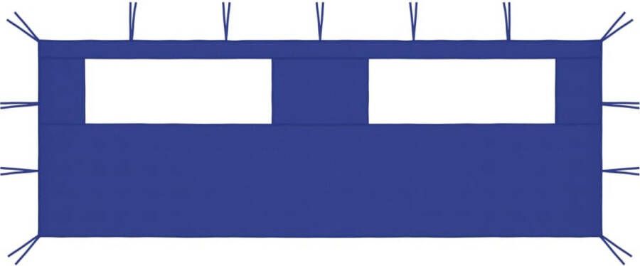 VidaXL -Prieelzijwand-met-ramen-6x2-m-blauw