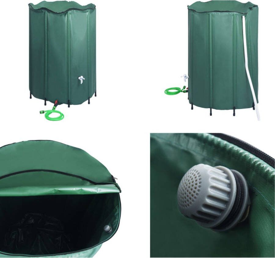 VidaXL Regenton inklapbaar met tap 1350 L Regenton Regentonnen Regenvat Regenvatten