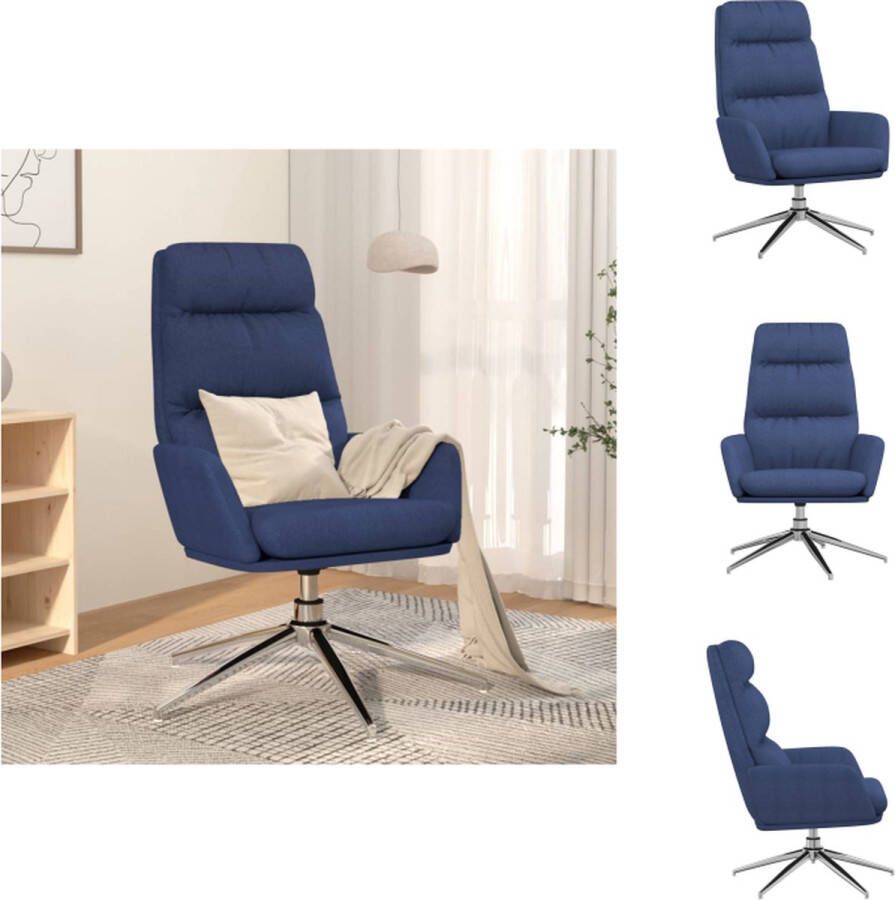 VidaXL Relaxstoel Blauw 70 x 77 x 98 cm Schuimvulling Fauteuil