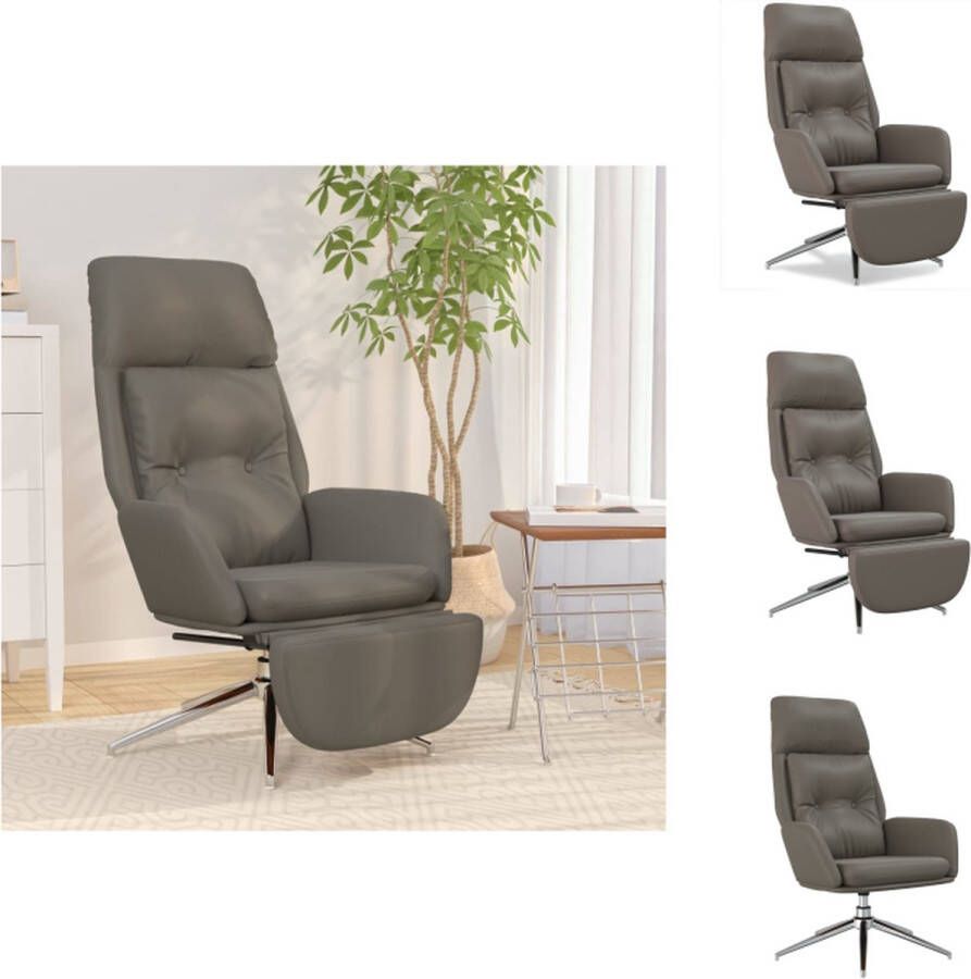 VidaXL Relaxstoel Comfort Stoelen 70 x 77 x 94 cm Draaibaar en inclusief voetenbank Fauteuil