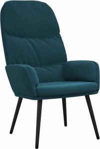 VidaXL Relaxstoel Fluweel Blauw