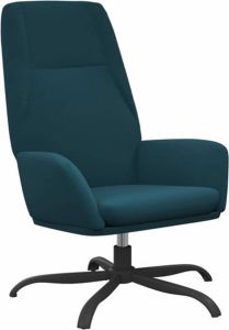 VidaXL Relaxstoel Fluweel Blauw