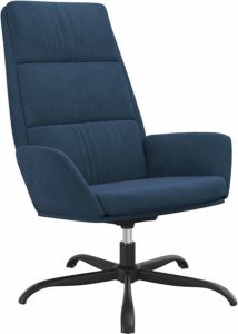VidaXL Relaxstoel Fluweel Blauw