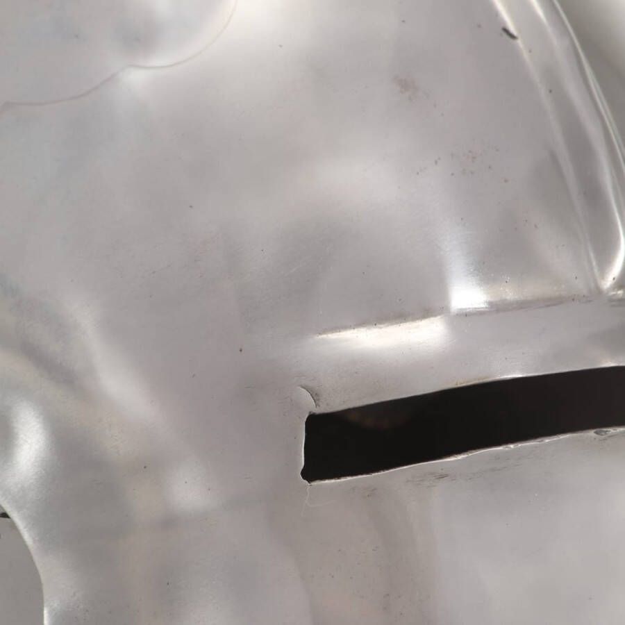 VidaXL Ridderhelm middeleeuws replica LARP staal zilverkleurig