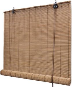 VidaXL Rolgordijn 100x160 cm bamboe bruin