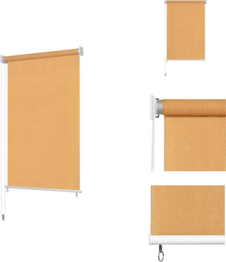 VidaXL Rolgordijn Beige 80 x 140 cm HDPE Accessoires inbegrepen Jaloezie