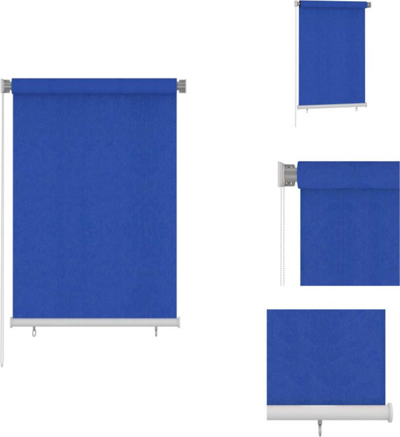 VidaXL Rolgordijn Buiten 100 x 140 cm Blauw UV-bescherming Jaloezie