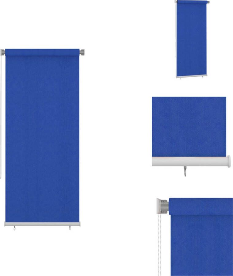 VidaXL Rolgordijn Buiten 100 x 230 cm Blauw Jaloezie