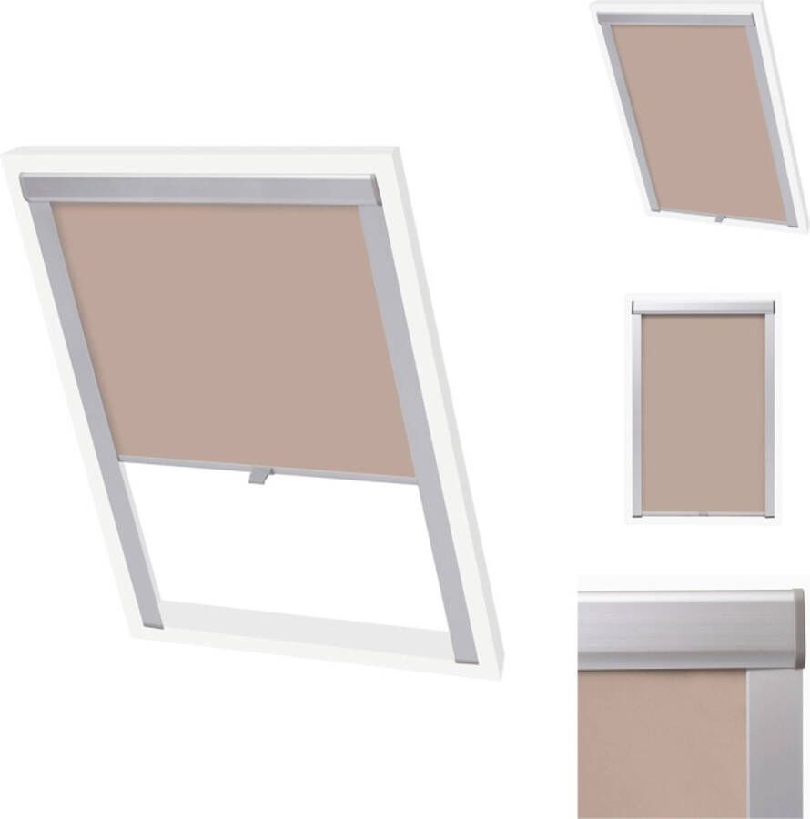 VidaXL Rolgordijn Verduisterend U08 808 Beige Polyester Met Hitteblokkerende Coating Jaloezie