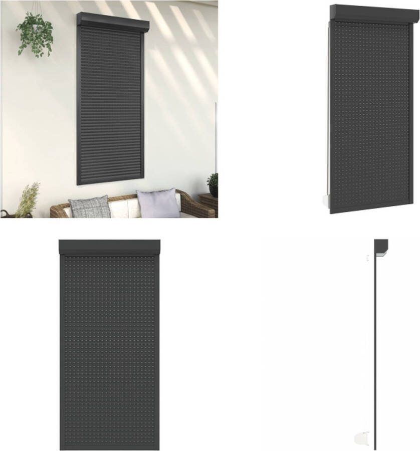VidaXL Rolluik 100x210 cm aluminium antracietkleurig Rolluik Rolluiken Jaloezieën