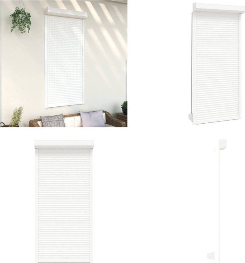 VidaXL Rolluik 100x210 cm aluminium wit Rolluik Rolluiken Jaloezieën