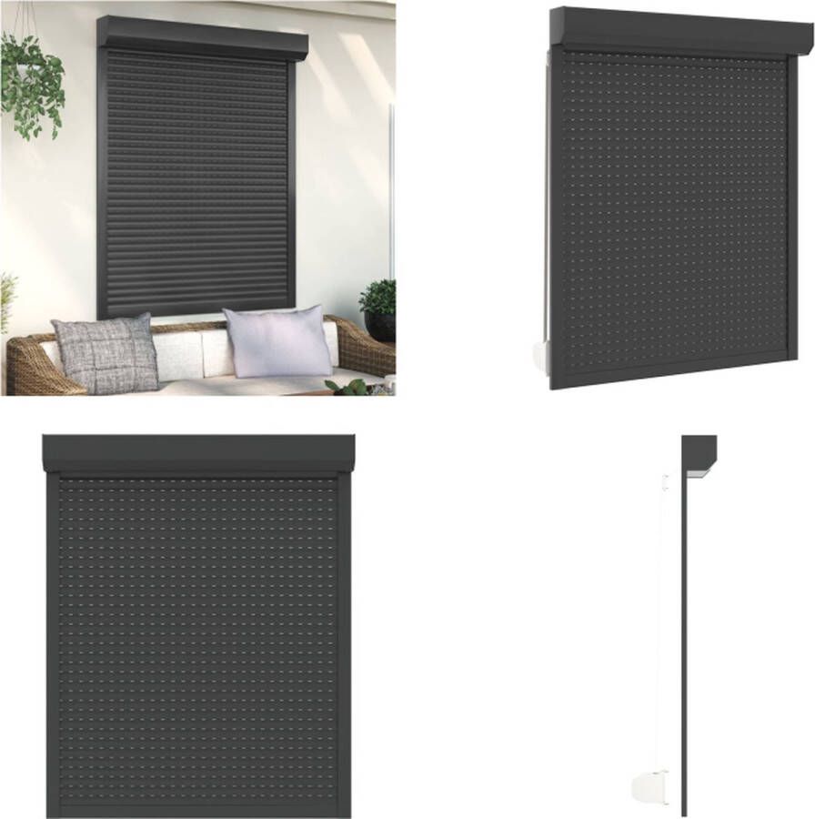 VidaXL Rolluik 120x150 cm aluminium antracietkleurig Rolluik Rolluiken Jaloezieën
