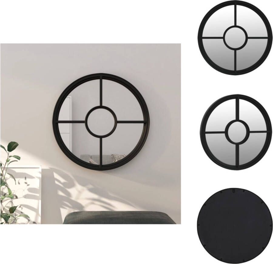 VidaXL Ronde Spiegel IJzeren Frame 60 x 4 cm Antieke Uitstraling Spiegel