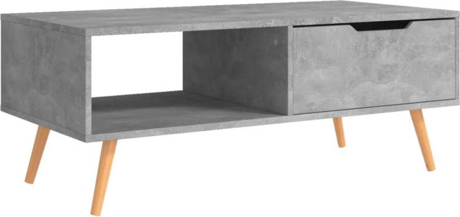 VidaXL Salontafel 100x49 5x43 cm bewerkt hout betongrijs