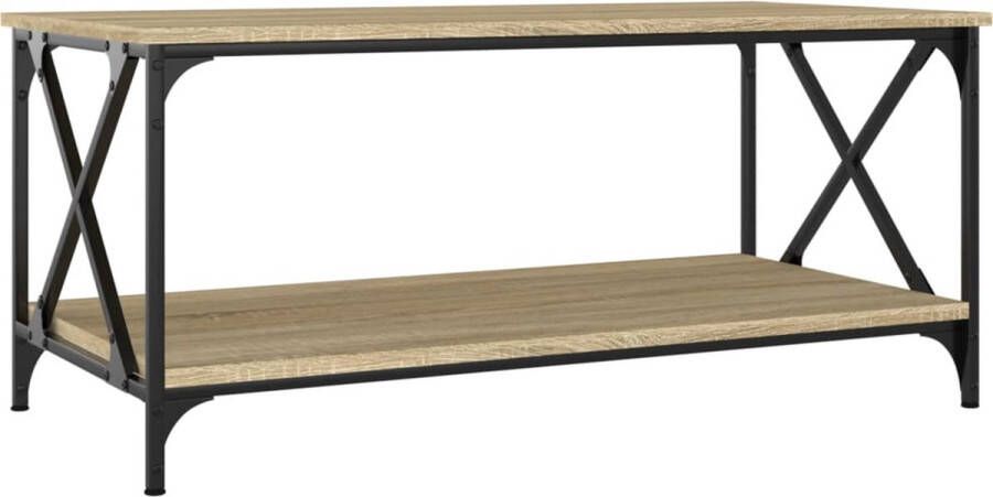 VidaXL -Salontafel-100x50x45-cm-bewerkt-hout-en-ijzer-sonoma-eikenkleur