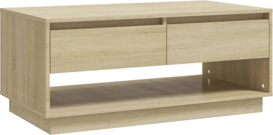 VidaXL Salontafel 102 5x55x44 cm bewerkt hout sonoma eikenkleurig