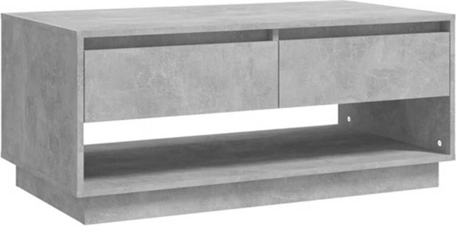 VidaXL Salontafel 102 5x55x44 cm bewerkt hout betongrijs