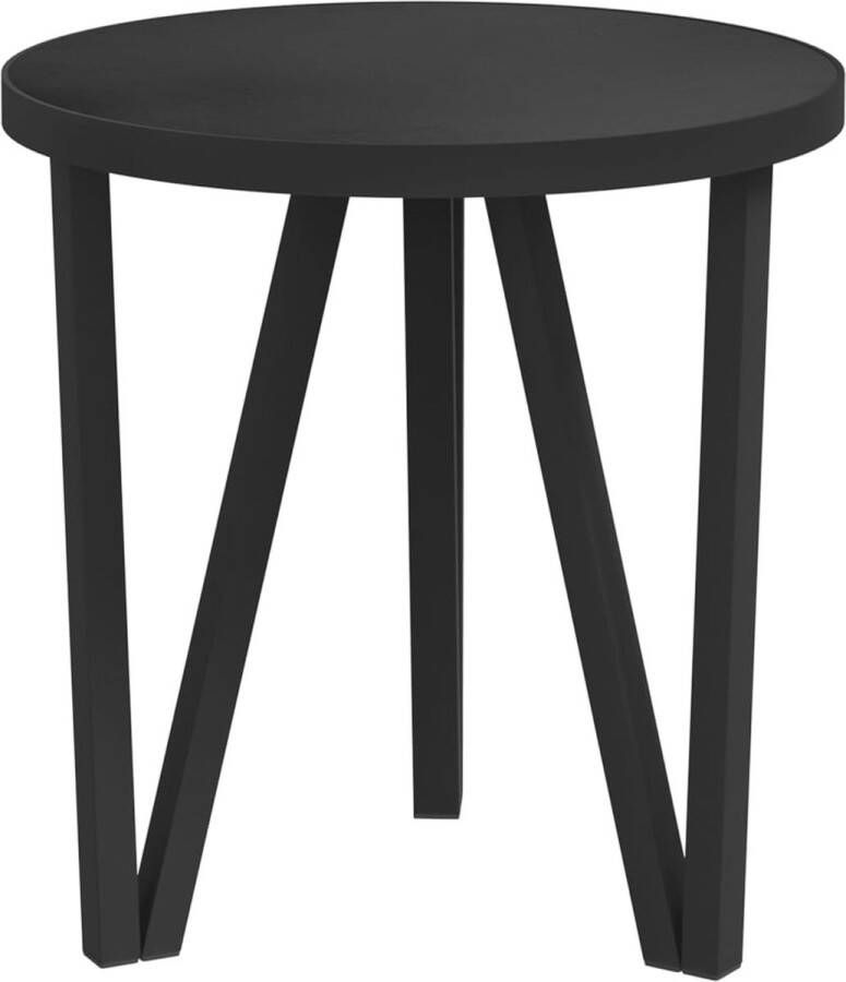 vidaXL -Salontafel-Ø35-cm-MDF-zwart