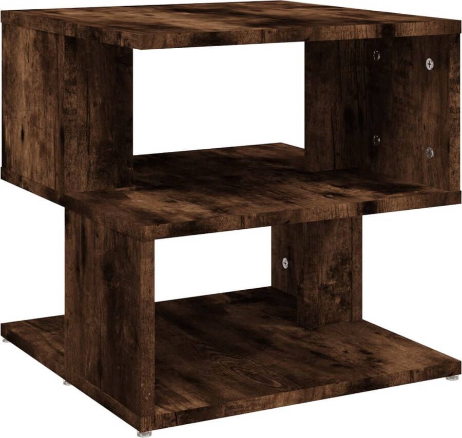 VidaXL -Salontafel-40x40x40-cm-bewerkt-hout-gerookt-eikenkleurig