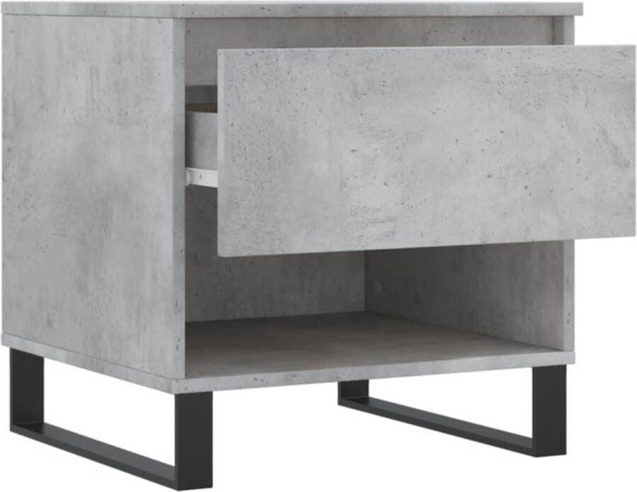 VidaXL Salontafel 50x46x50 cm bewerkt hout betongrijs