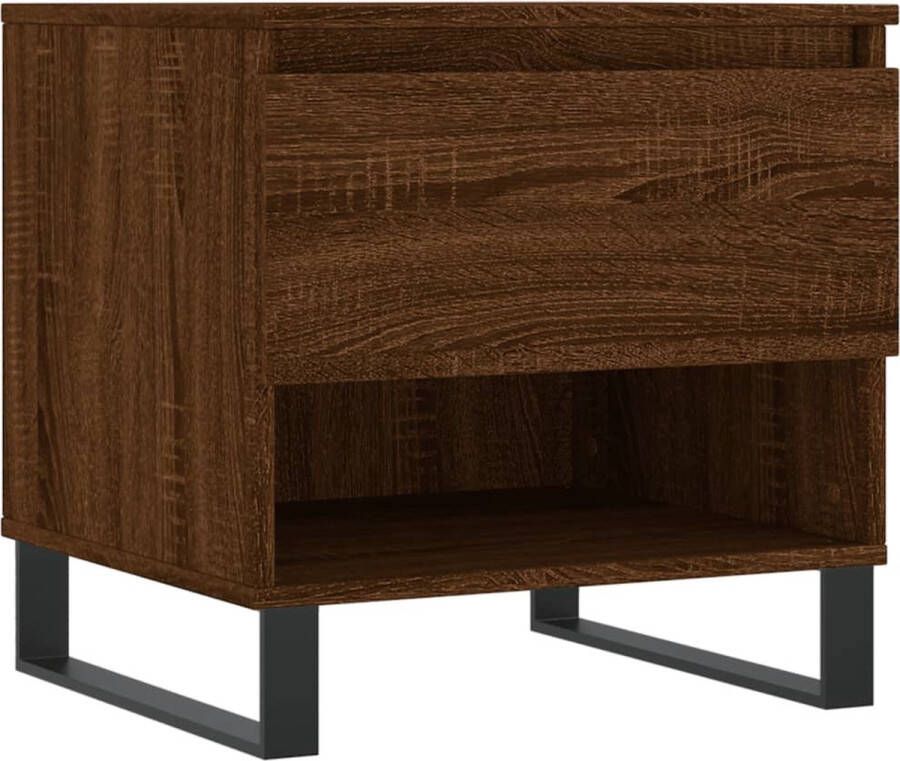 VidaXL Salontafel 50x46x50 cm bewerkt hout bruin eikenkleur